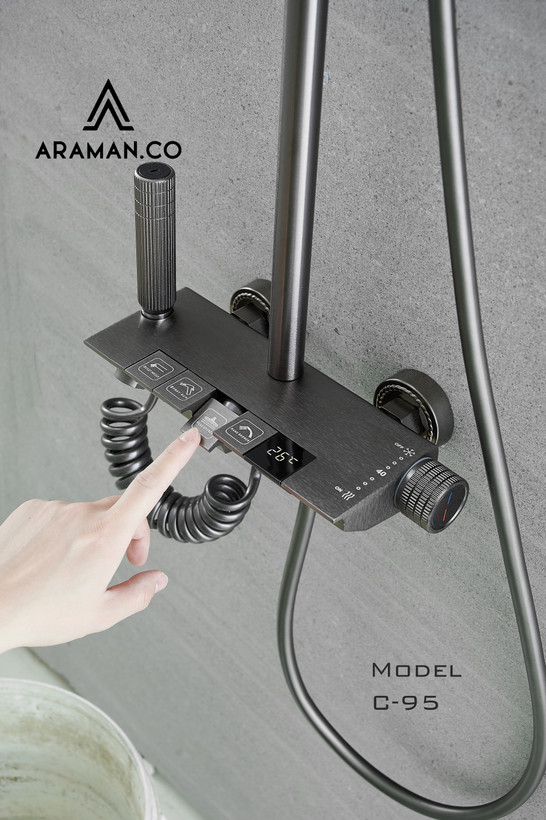 دوش حمام پیانویی 4کلید آرامان مدل C-95